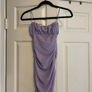Princess Polly Purple Asymmetrical Ruched Mini Dress